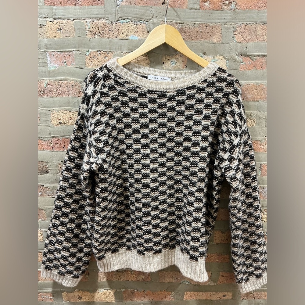 Caractere crewneck pullover textured sweater